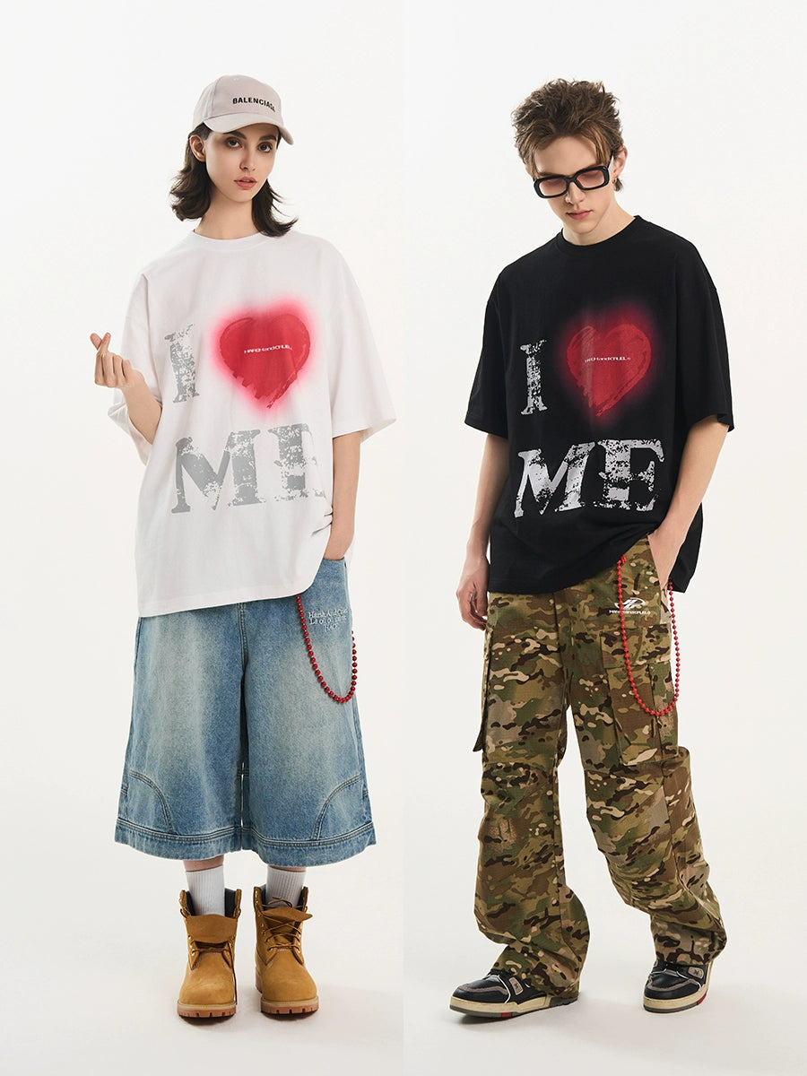 Harsh and Cruel Heart Print Heavyweight Tee