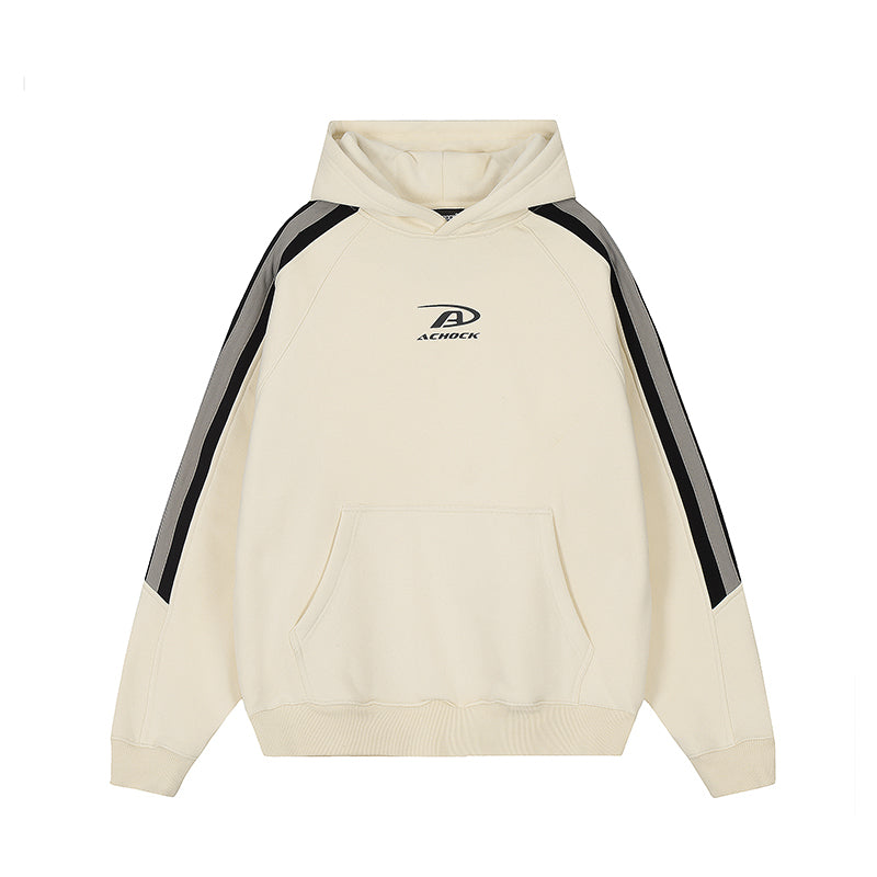 Achock Patchwork Small Logo Print Hoodie