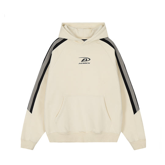 Achock Patchwork Small Logo Print Hoodie