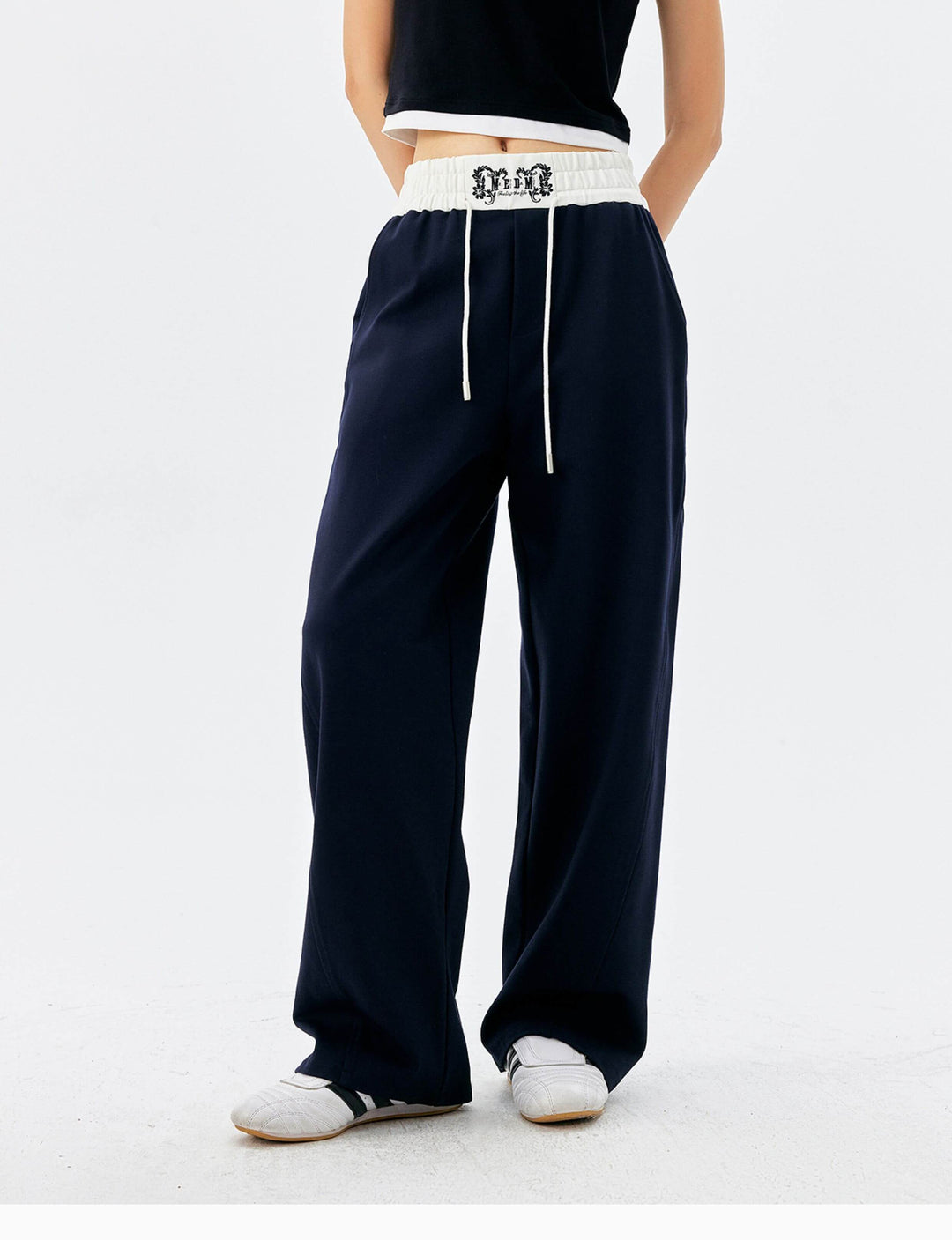 MEDM Color Block Waistband Sweatpants | Face 3 Face