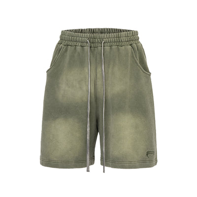 F2CE Gradient Distressed Basic Dirty Sweat Shorts