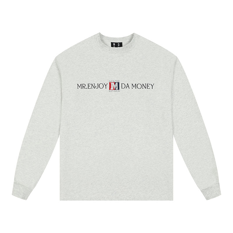 MEDM Flag Label Embroidery Long Sleeved Tee