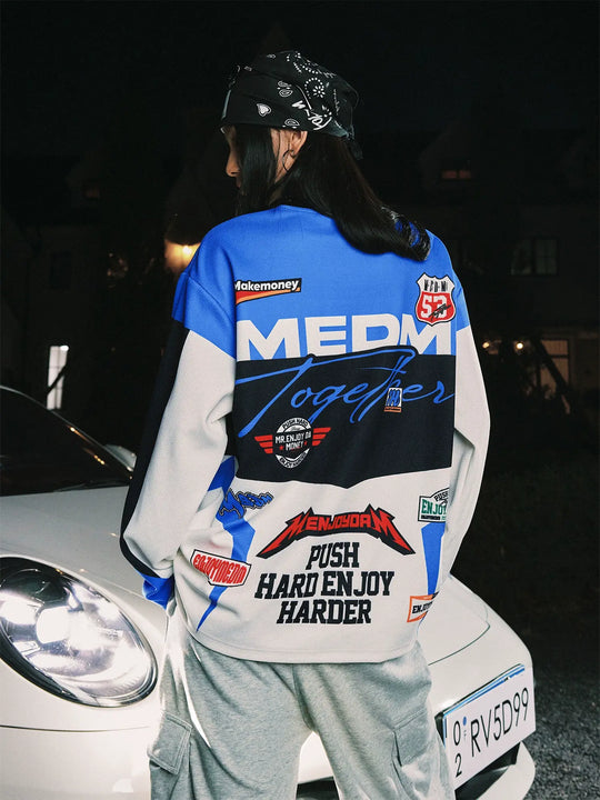 MEDM Biker Color Block Waffle Long Sleeve Jersey | Face 3 Face