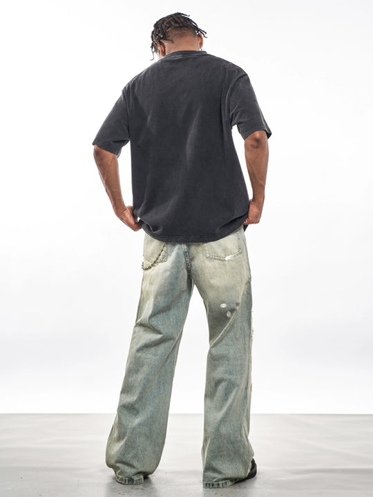 F3F Select Destroyed Washed Embroidered Dirty Dye Jeans | Face 3 Face