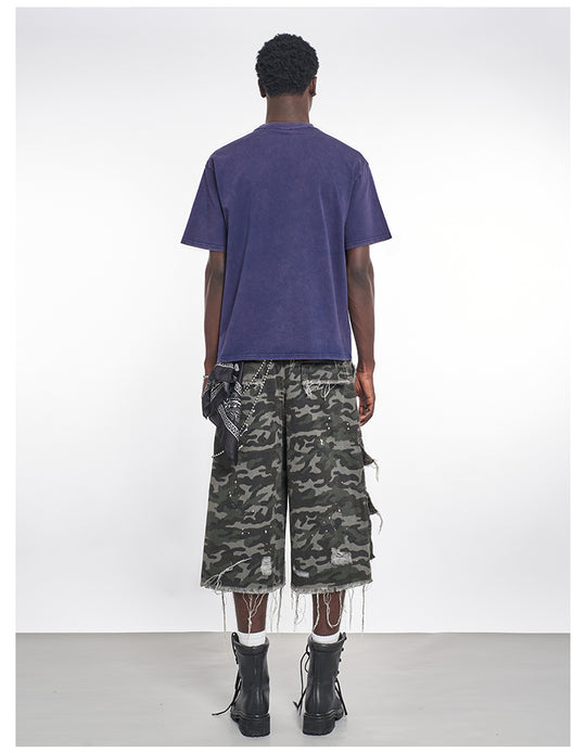 F3F Select Camouflage Splash Ink Utility Baggy Shorts | Face 3 Face