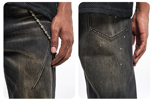 F3F Select Cat Whisker Splash Ink Black Jeans | Face 3 Face