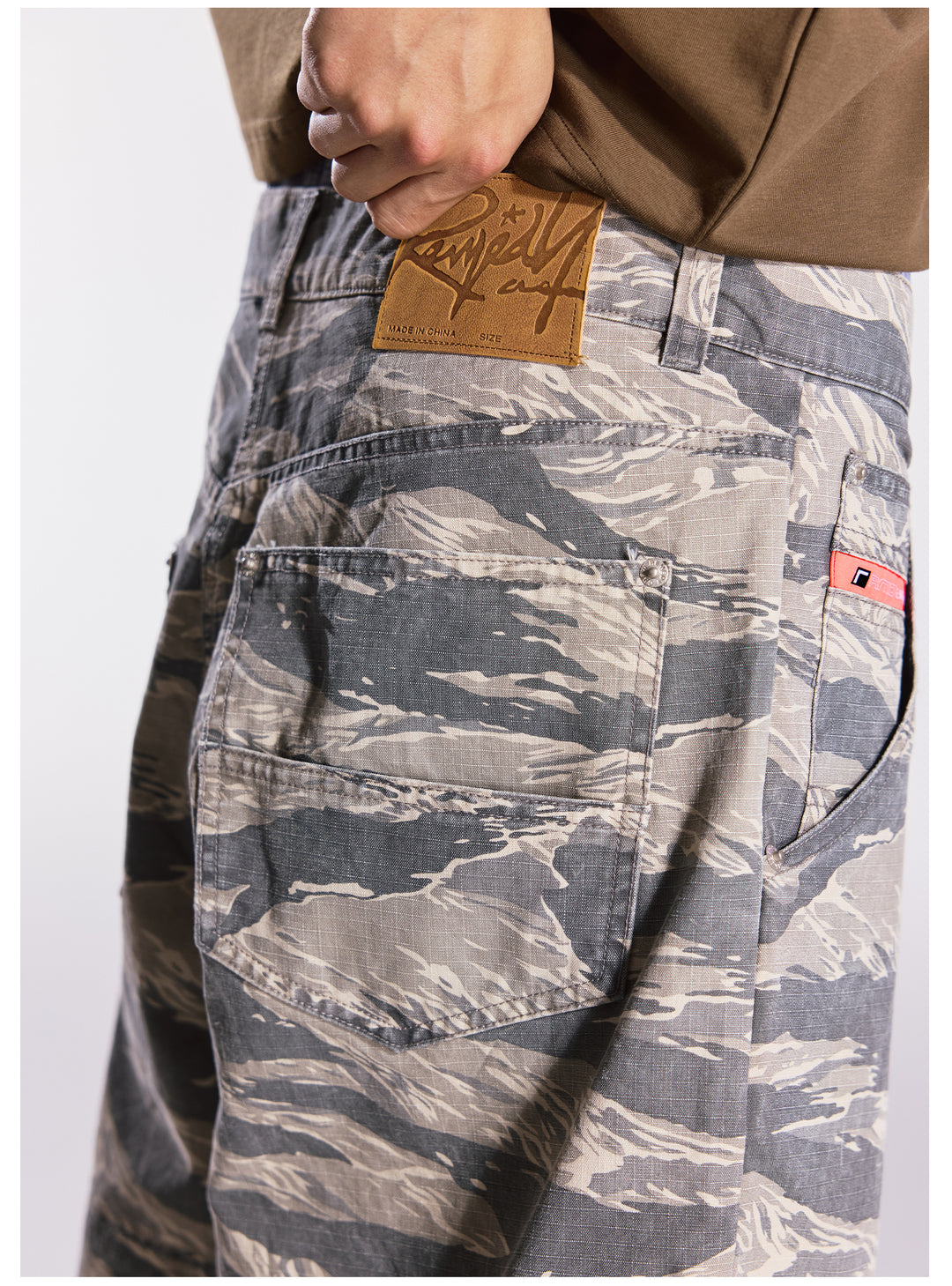 Remedy Leopard and Camouflage Work Painter Baggy Shorts | Face 3 Face