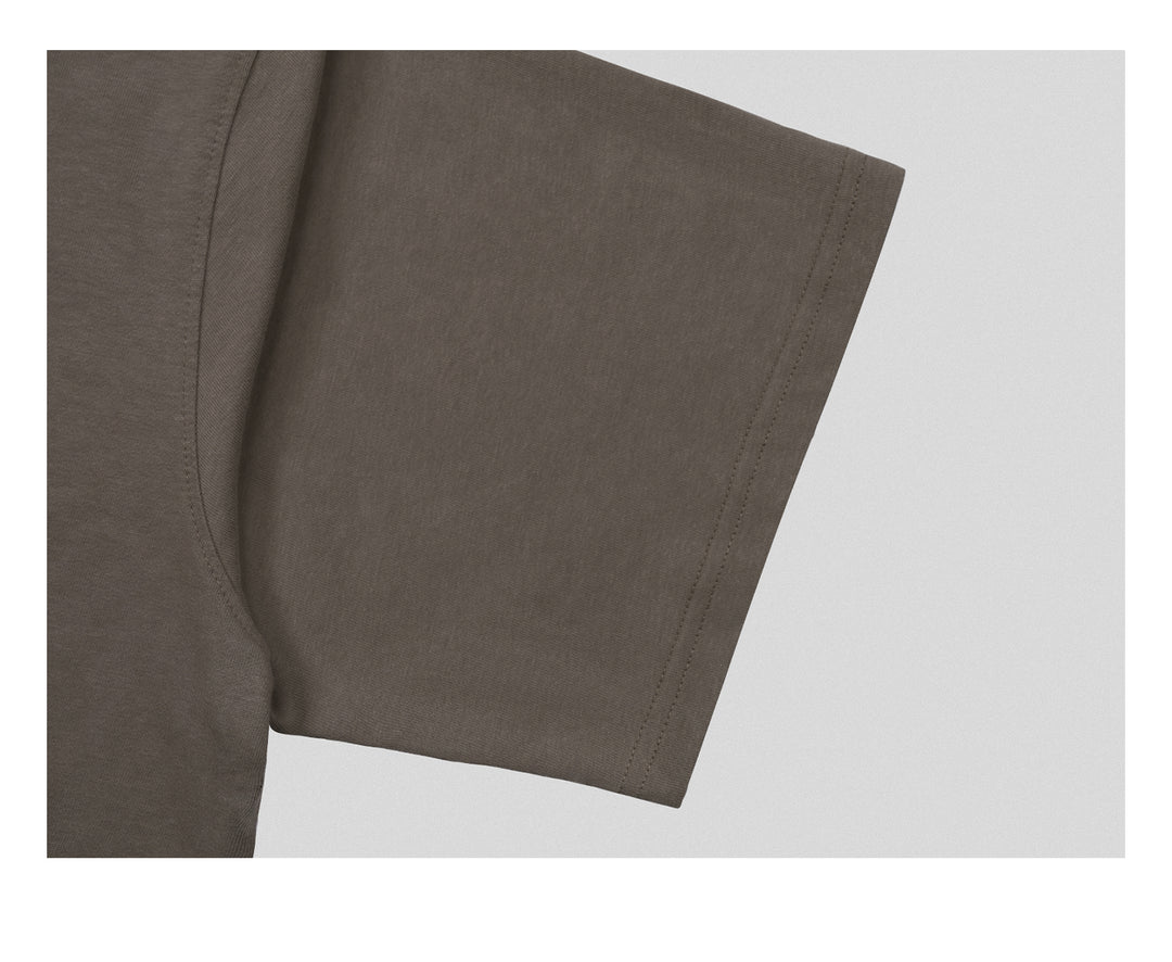 UNDERWATER Brown Sand-Washed Basic Faded Tee | Face 3 Face