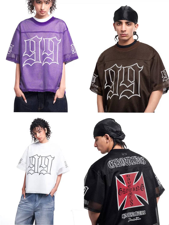 F3F Select 99 Cross Print Mesh Short Sleeve Jersey | Face 3 Face