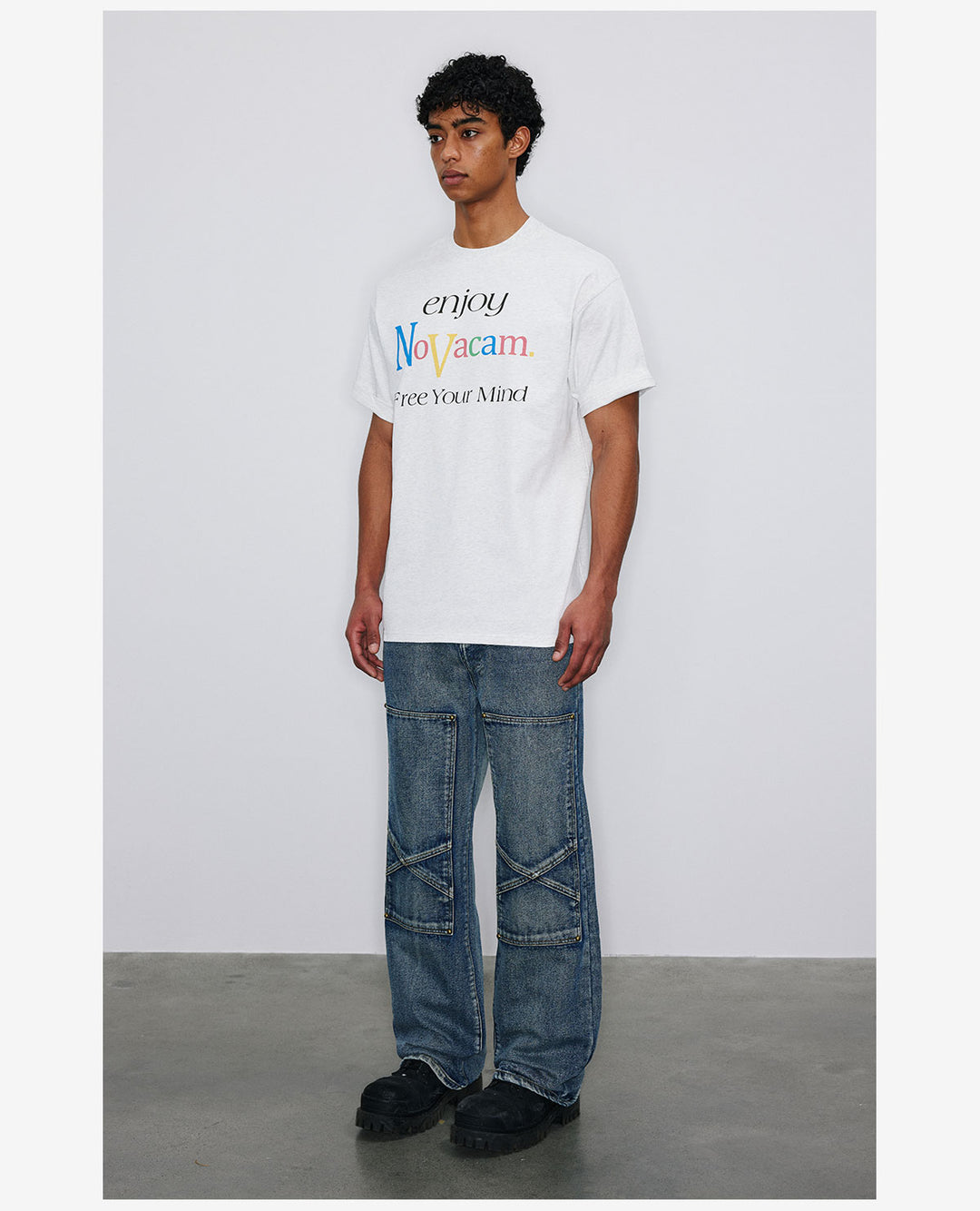 NOVACAM Enjoy Vintage Letter Print Tee | Face 3 Face