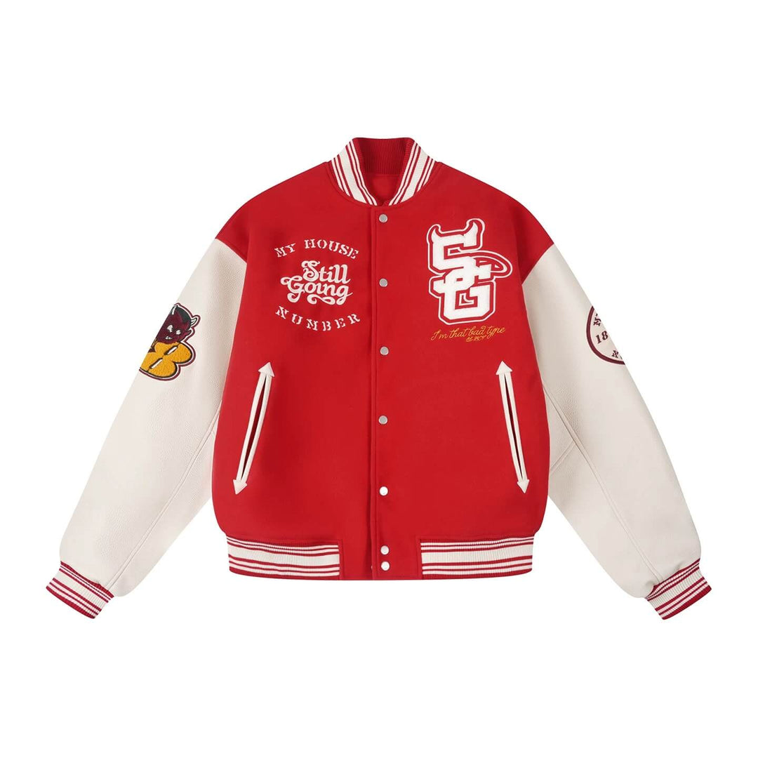 1807 Devil Angel Varsity Jacket | Face 3 Face