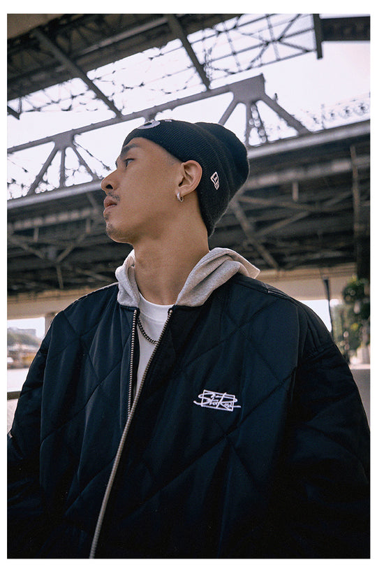 Remedy x STA STARMD Embroidered Quilted Hoodie Jacket | Face 3 Face