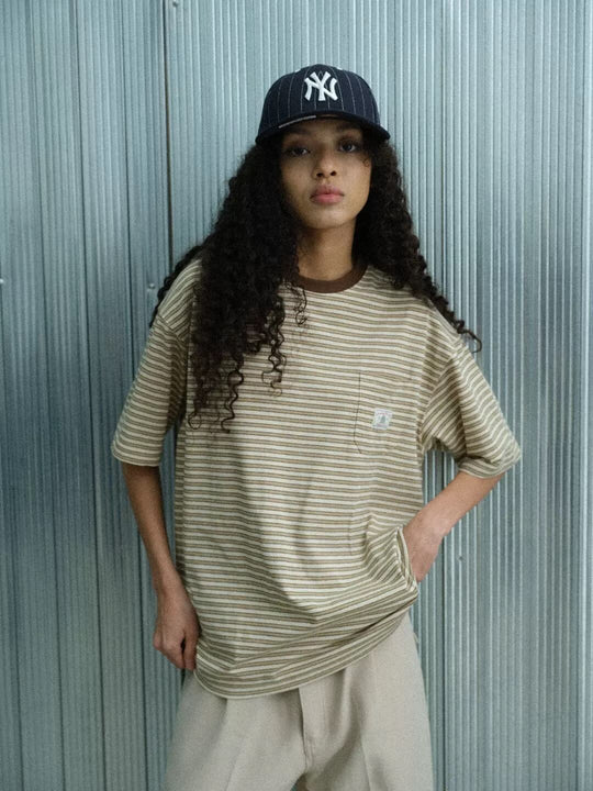 S45 Soft Striped Pocket Short Sleeve Tee | Face 3 Face