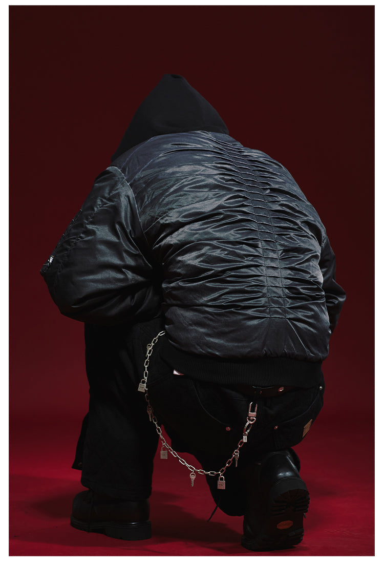 Remedy Pleated Back Design MA-1 Bomber Jacket | Face 3 Face