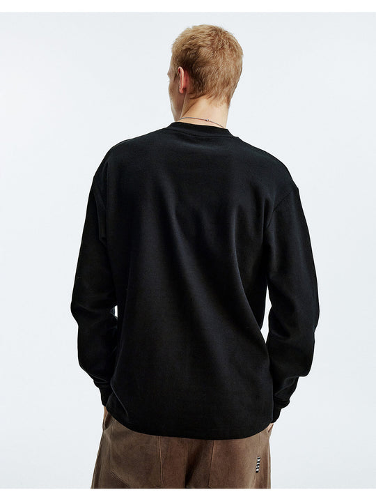 MEDM Warm Fleece Basic Long Sleeve Tee | Face 3 Face