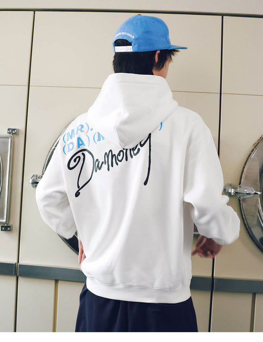 MEDM Handwritten Logo Print Hoodie | Face 3 Face
