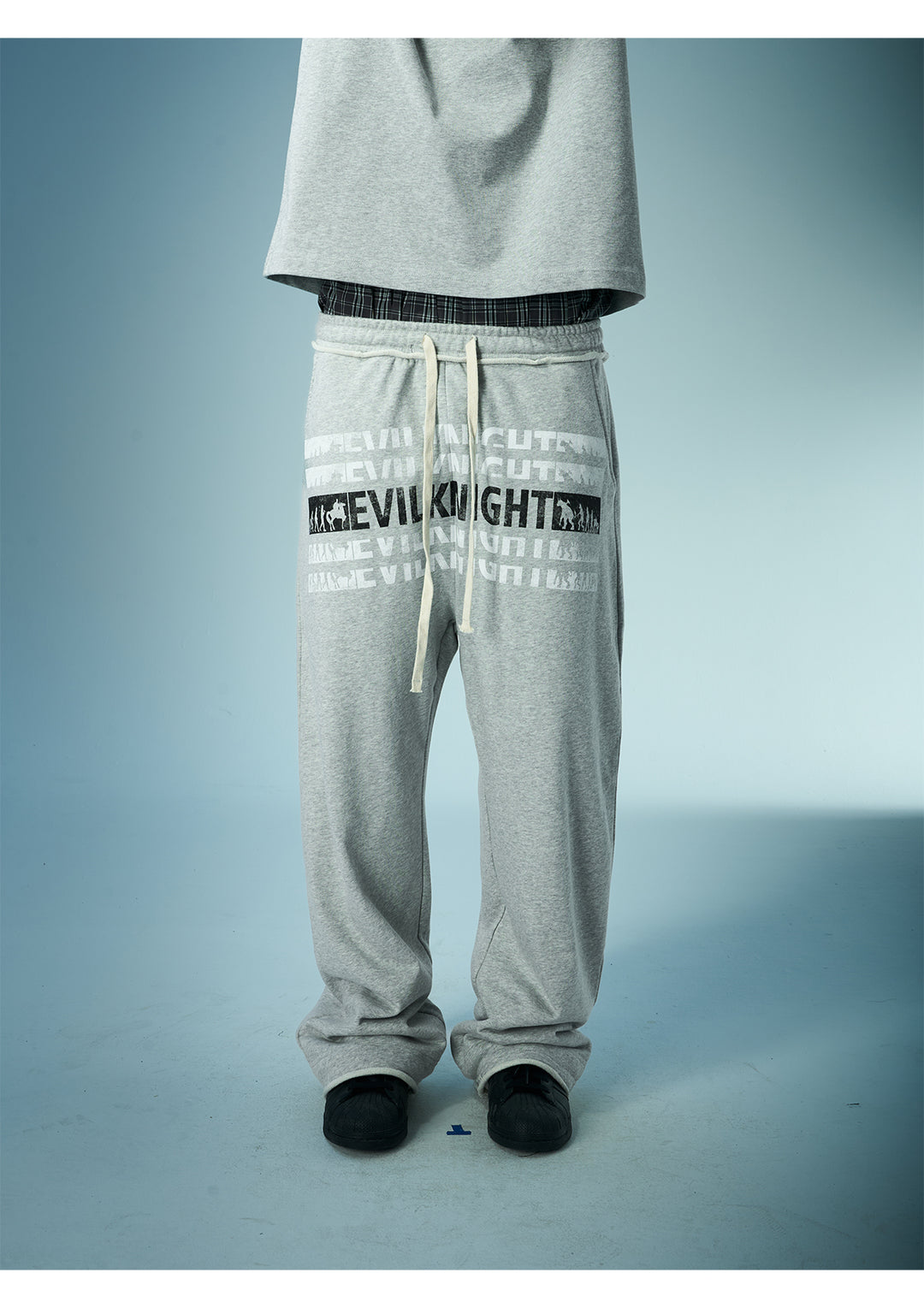 EVILKNIGHT(EK) Two-Tone Printed Baggy Sweatpants | Face 3 Face