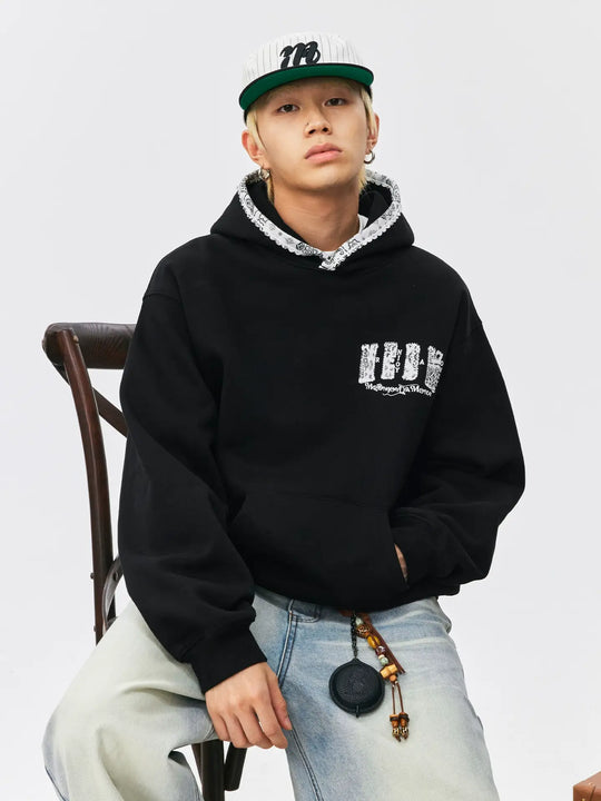 MEDM Ethnic Paisley Patch Embroidered Hoodie | Face 3 Face