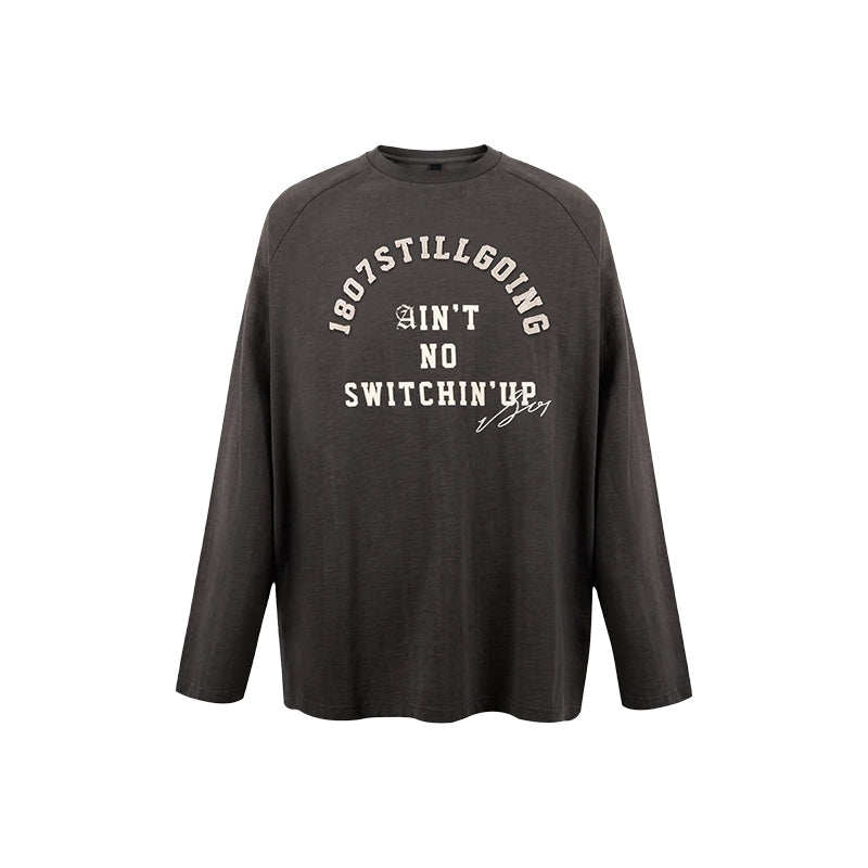 1807 Vintage Print Aged Long Sleeve Tee | Face 3 Face