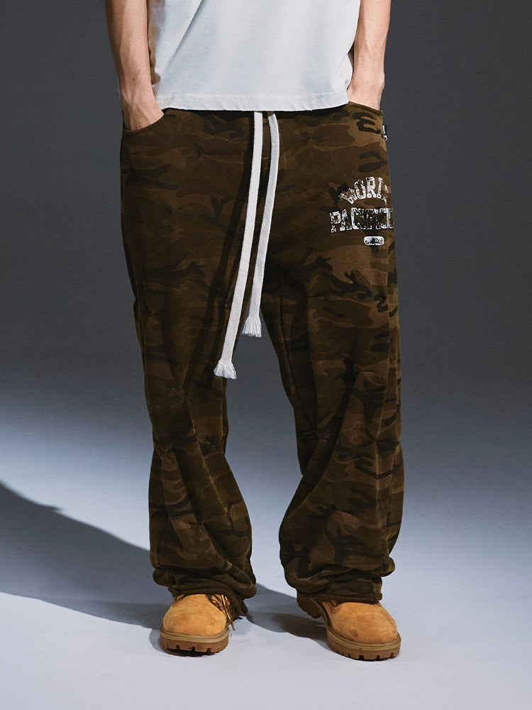 Remedy Aged Print Pinch Pleated Baggy Sweatpants | Face 3 Face