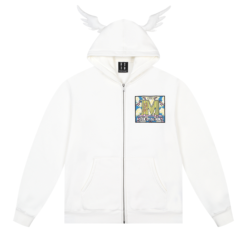 MEDM Angel & Devil Horns Zip-Up Hoodie | Face 3 Face