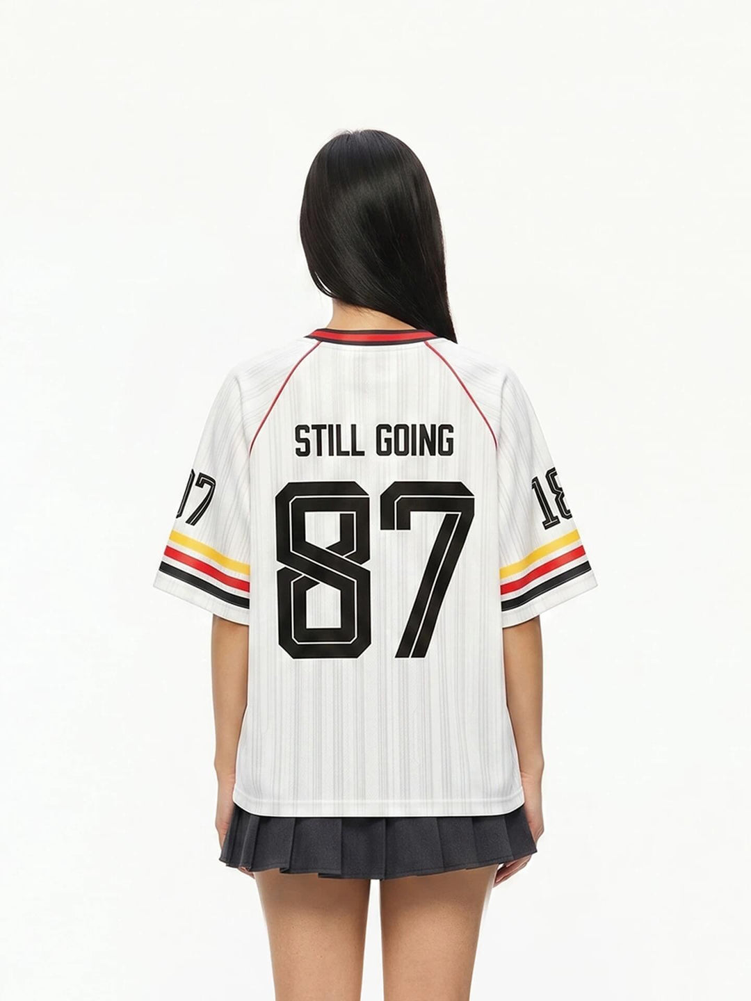 1807 Striped Fabric Color Block Short Sleeve Soccer Jersey