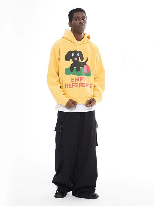 EMPTY REFERENCE Puppy Logo Print Hoodie | Face 3 Face