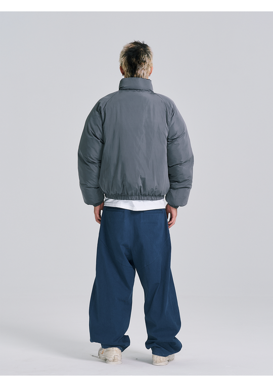 EVILKNIGHT(EK) Stand Up Collar Reversible Puffer Jacket | Face 3 Face