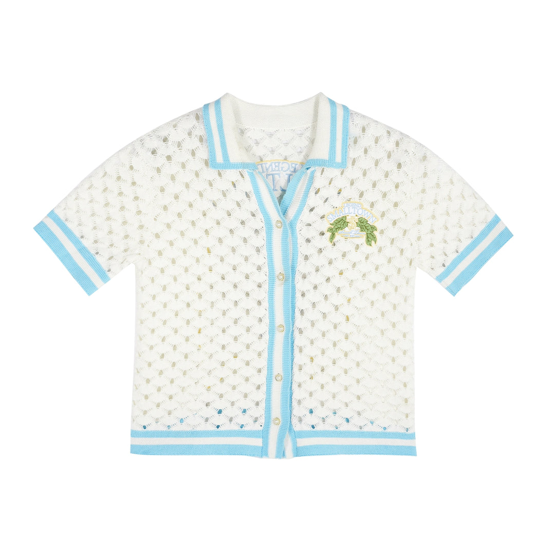 Small Town Kid Crochet-Knit Hawaiian Shirt Set | Face 3 Face