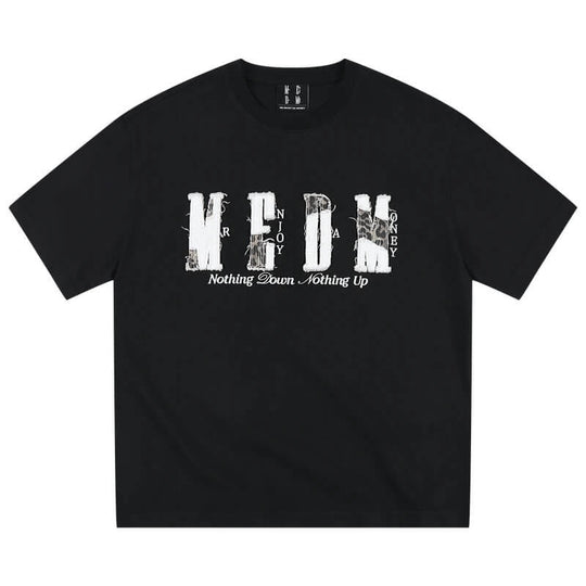 MEDM Distressed Logo Patch Short Sleeve Tee | Face 3 Face