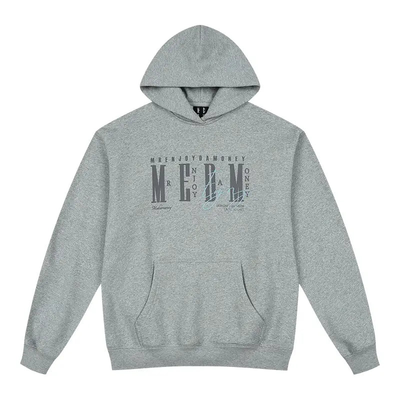 MEDM Logo Print and Embroidered Lettering Hoodie | Face 3 Face
