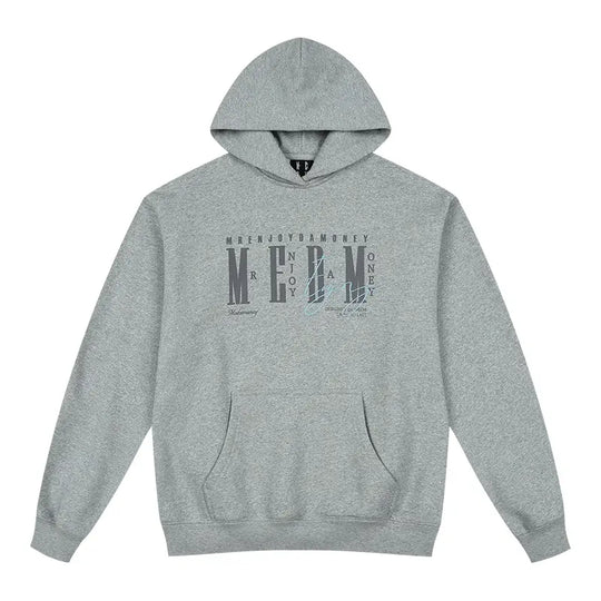 MEDM Logo Print and Embroidered Lettering Hoodie | Face 3 Face