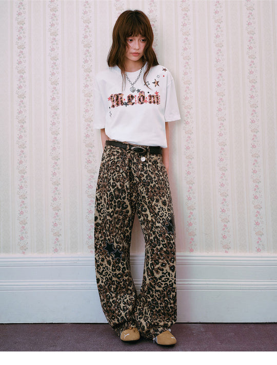 MEDM All Over Rhinestone Star Patch Jeans | Face 3 Face