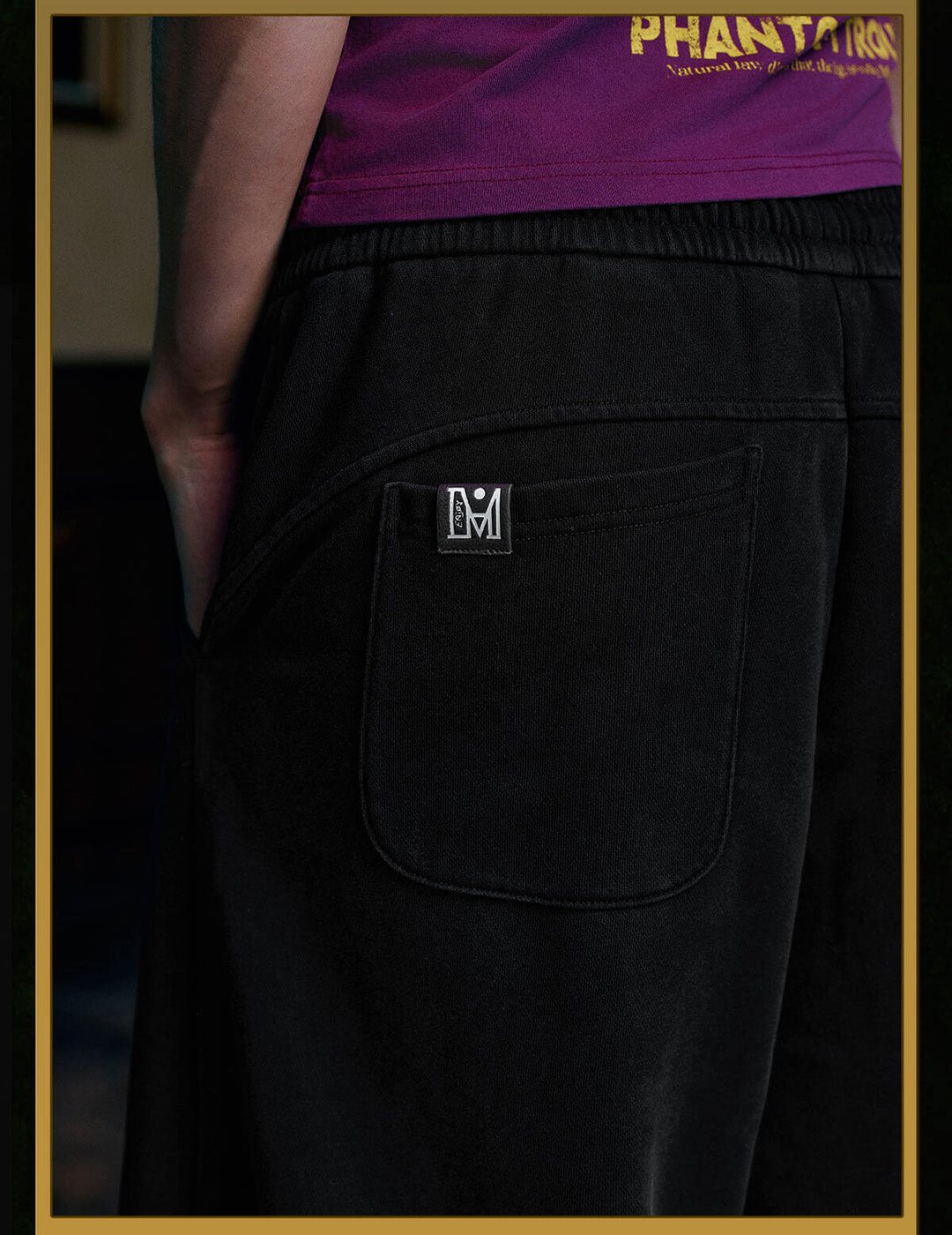 MEDM × HUNTER×HUNTER Kuroro Inverted Cross Patch Washed Sweatpants