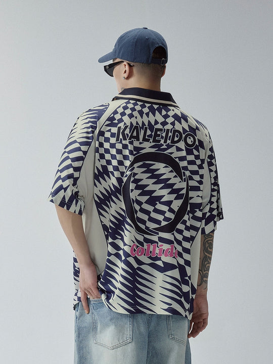 F2CE Vortex Plaid Soccer Polo Jersey Shirt | Face 3 Face