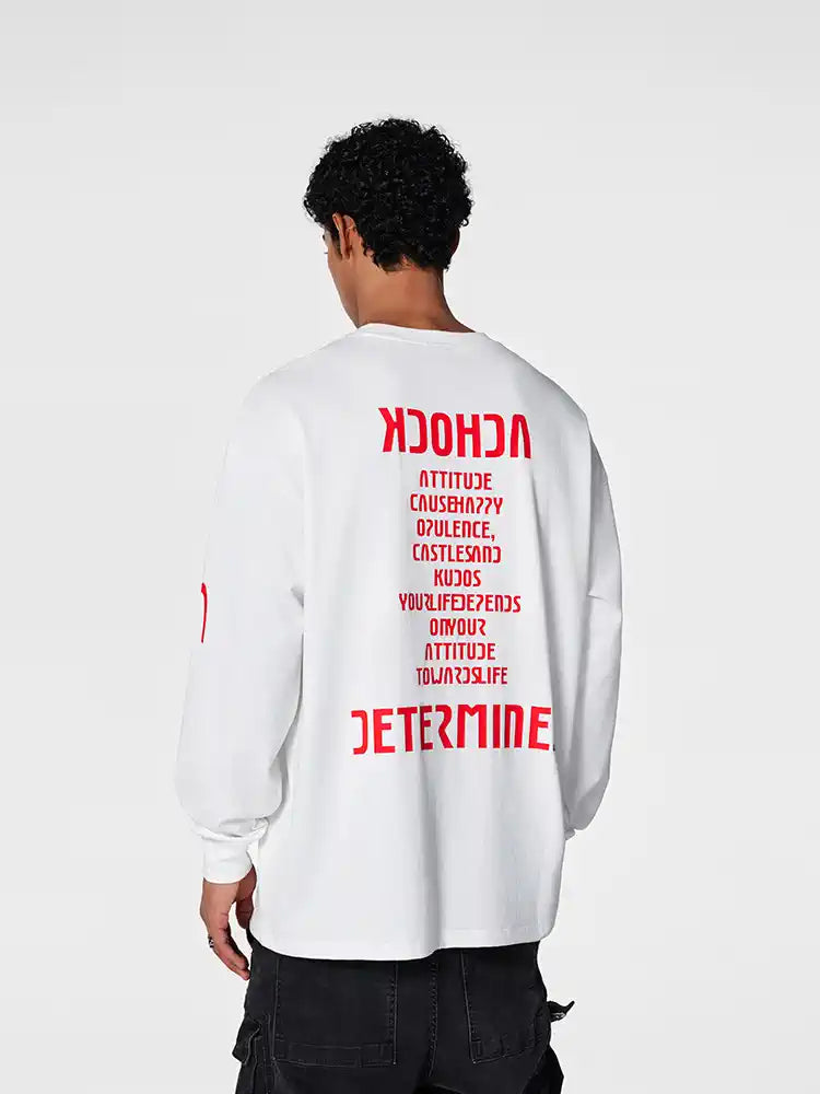 Achock Premium Logo Print Long Sleeve Tee | Face 3 Face