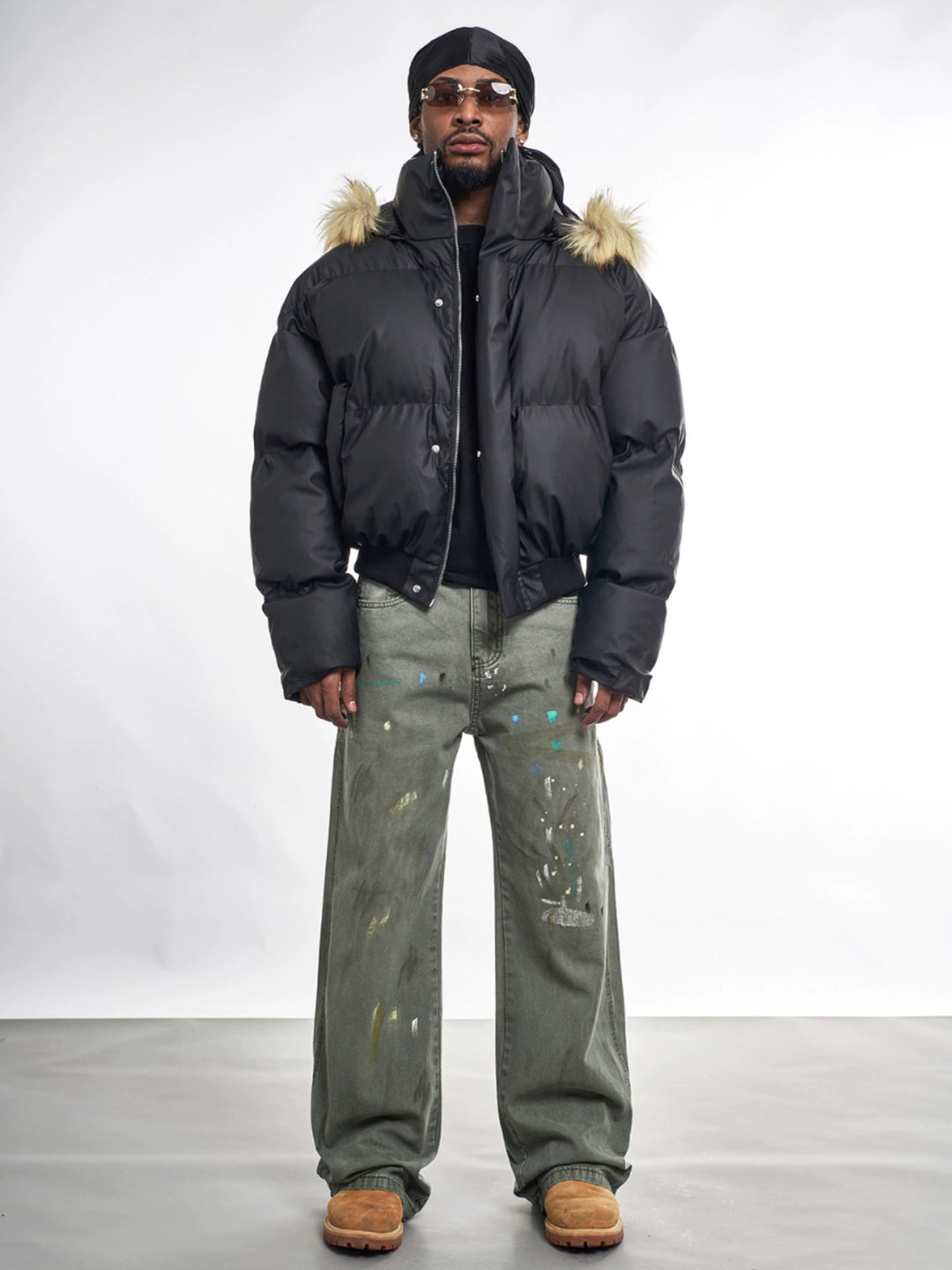 F3F Select Ink Splashed Distressed Work Painter Jeans | Face 3 Face