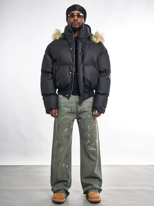 F3F Select Ink Splashed Distressed Work Painter Jeans | Face 3 Face