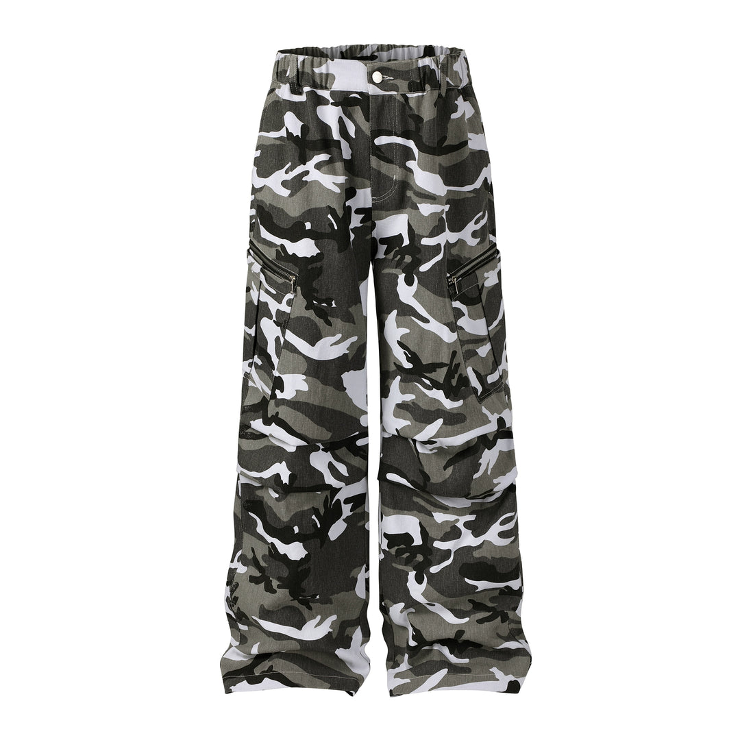 NOVACAM Snow Camouflage Baggy Work Cargo Pants | Face 3 Face