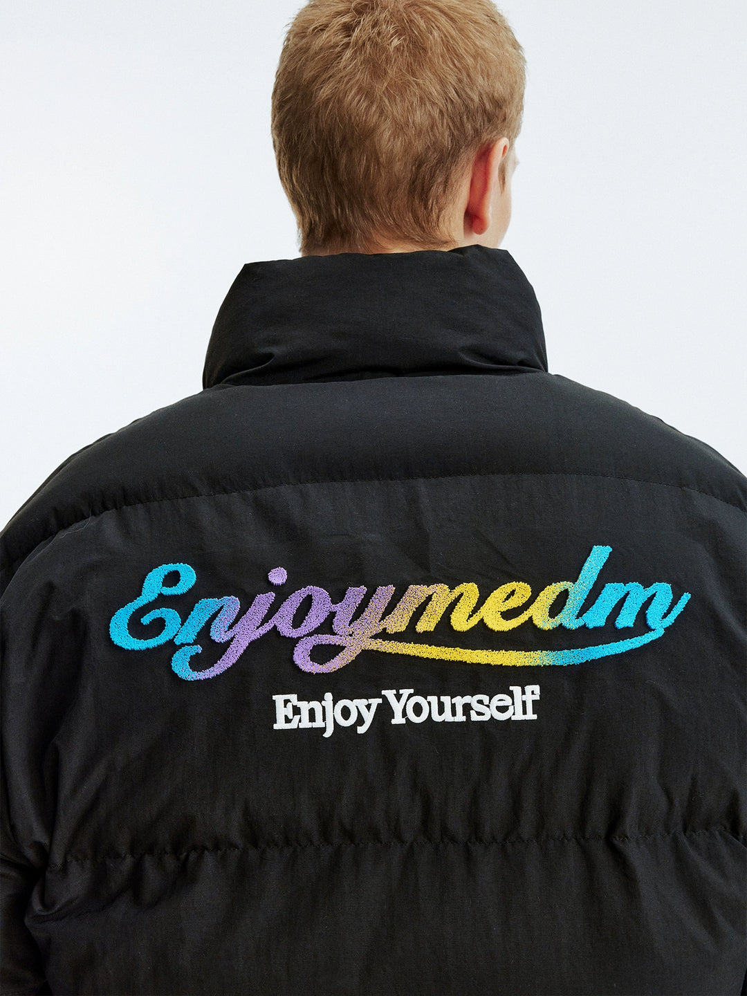 MEDM Gradient Embroidered Puffer Jacket | Face 3 Face