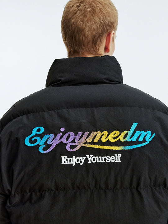 MEDM Gradient Embroidered Puffer Jacket | Face 3 Face