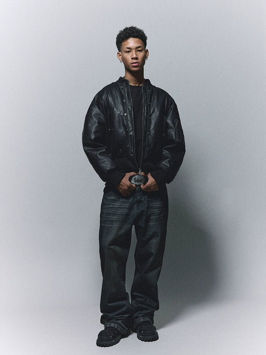 ANTIDOTE Dirty Blue Destroyed Studded Bootcut Jeans | Face 3 Face