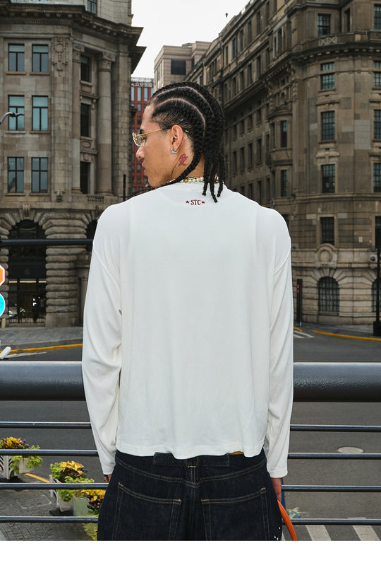 STEEPC Vintage Photo Print Long Sleeve Tee | Face 3 Face