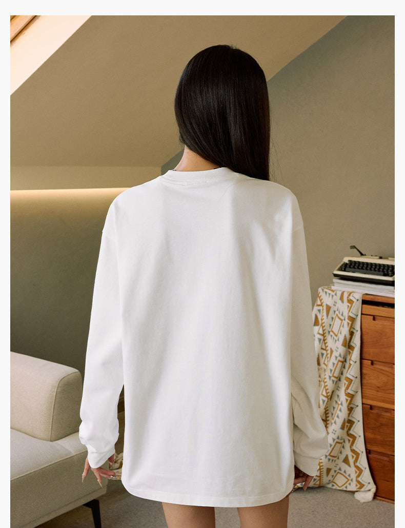 MEDM Arched Logo Handwritten Long Sleeve Tee | Face 3 Face