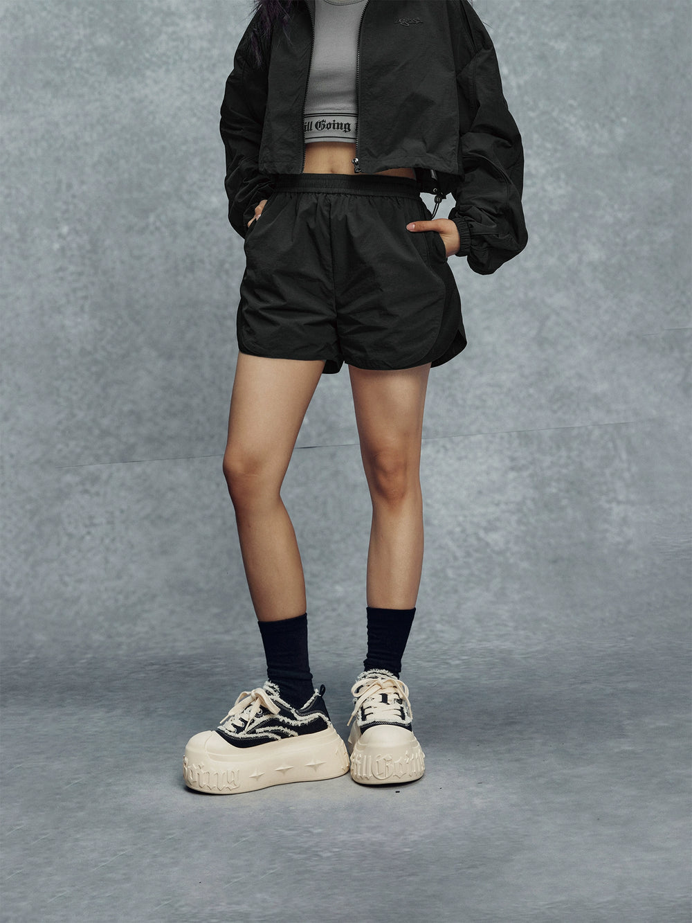 1807 Women’s Mesh Patchwork Track Shorts | Face 3 Face