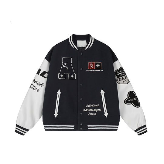 Baseball Jacket | Achock Flocked Baseball Jacket | Face 3 Face