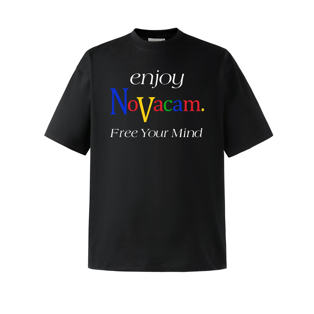NOVACAM Enjoy Vintage Letter Print Tee | Face 3 Face