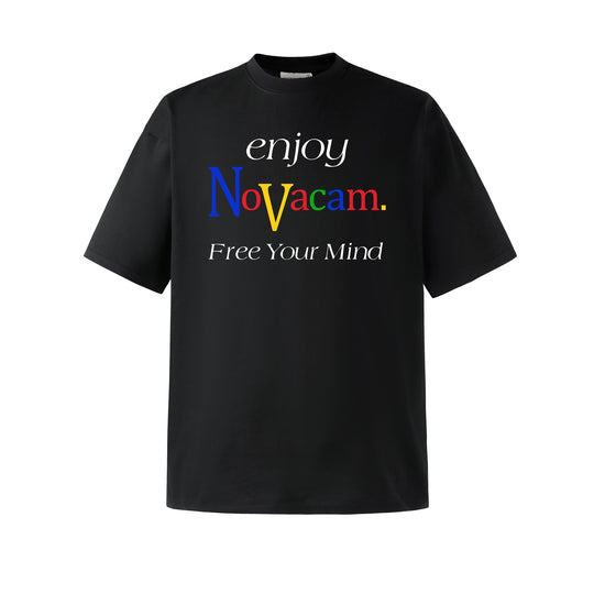 NOVACAM Enjoy Vintage Letter Print Tee | Face 3 Face