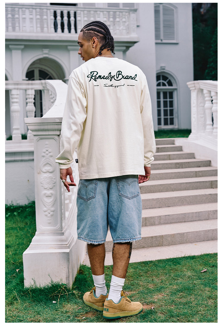 Remedy Script Print Long Sleeve Tee | Face 3 Face