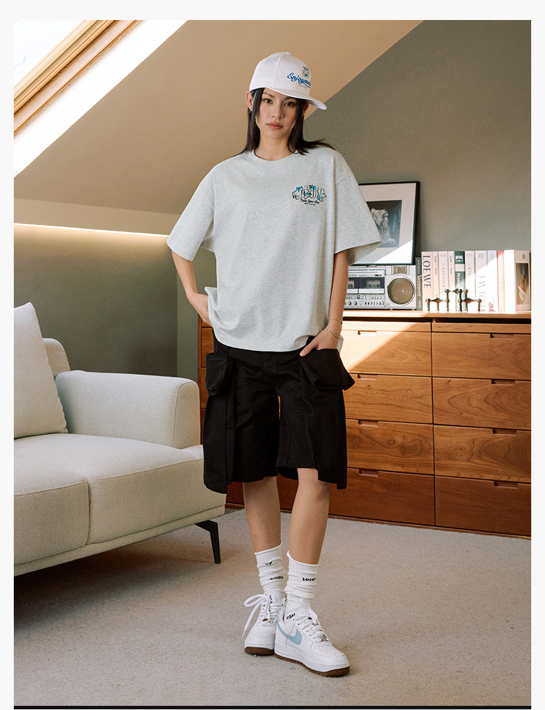 MEDM Flower Terry Logo Embroidery Tee | Face 3 Face